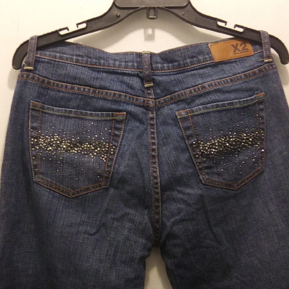 X2 Denim Jeans with Embellished Pockets